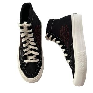 STRAYE HILAND FLAME BLACK HIGH TOP SKATE SNEAKER SIZE W6.5 M5
